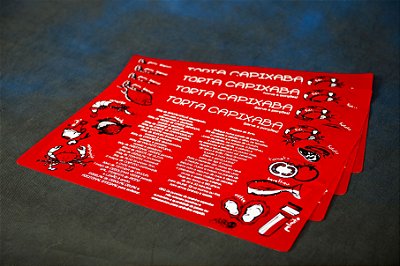 6- Jogo Americano Receita da Torta Capixaba – à partir de 2 peças