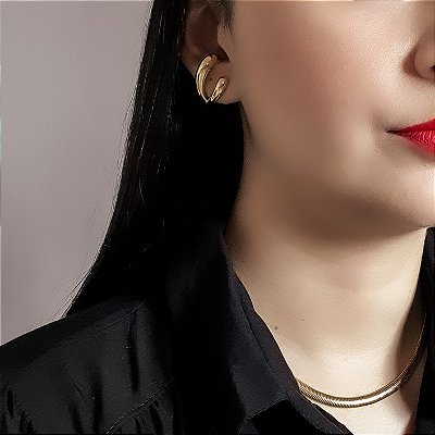 Brinco Bold Banhado a Ouro 18k