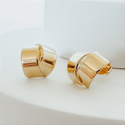 Argola Fascínio Banhada a Ouro 18k