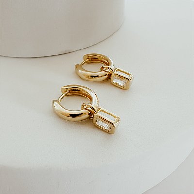 Argola Reluz Banhada a Ouro 18k