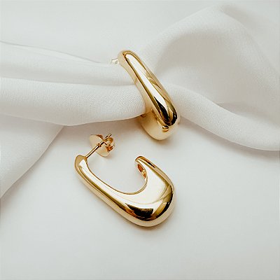 Argola Hemera Banhada a Ouro 18k