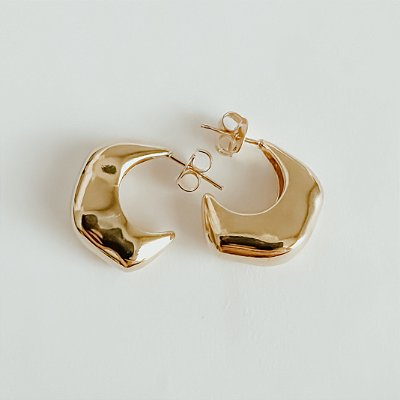 Argola Vênus Banhada a Ouro 18k