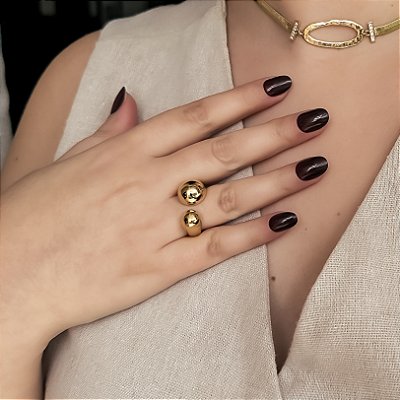 Anel Magma Banhado a Ouro 18k