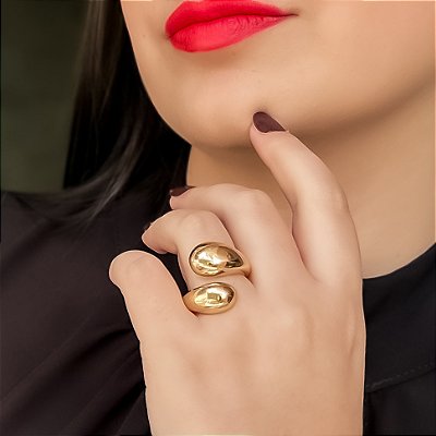 Anel Gama Banhado a Ouro 18k