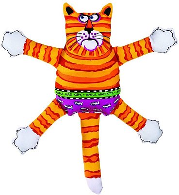 Brinquedo para Cachorros Pelúcia Mini Terrible Nasty Scarries Laranja