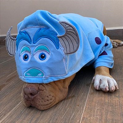 Blusa para Cachorros e Gatos Monstro Azul