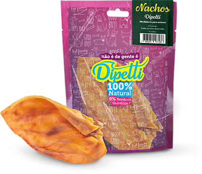 Mordedor Dipetti Nachos Orelha Suína para Cães