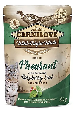 Refeição Úmida para Gatos Carnilove Wild-Origin Fillets Pheasant Enriched with Raspberry