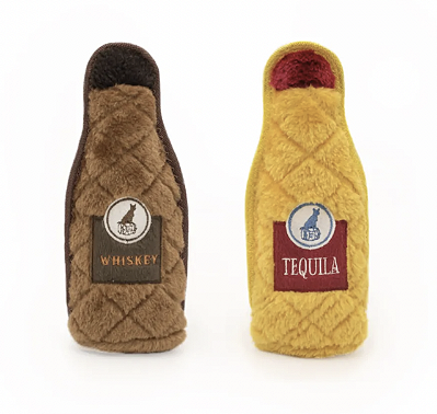 Brinquedo para Cachorros Z-Stitch Happy Hour Crusherz 2-Pack Whiskey and Tequila