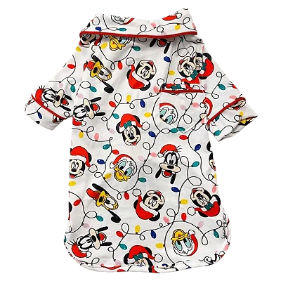 Pijama para Cachorros Natal com Turma do Mickey