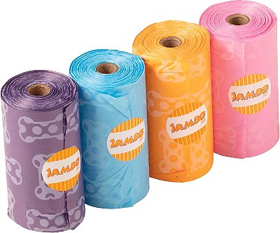 Refil de Saquinhos Cata Caca com 4 Rolos