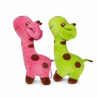 Brinquedo para Cachorros Pelúcia Girafa Colorida