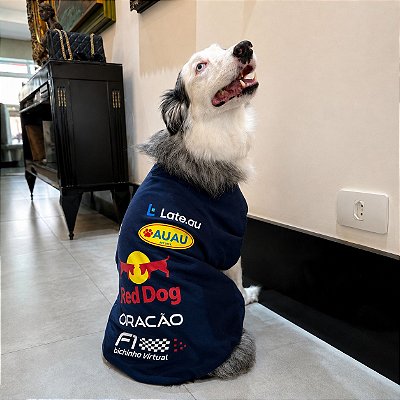 Roupinha Pet Moletom Sem Capuz para Cachorros F1 Red Dog