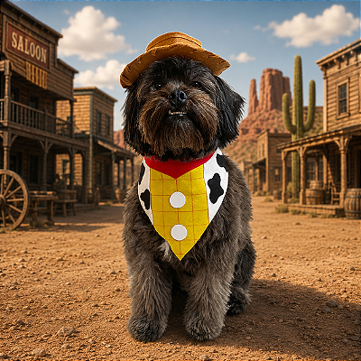 Fantasia para Cachorros e Gatos Inspiração Cowboy Woody