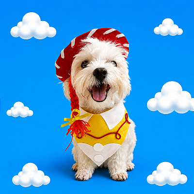 Fantasia para Cachorros e Gatos Inspiração Cowgirl Jessie