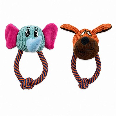 Brinquedo para Cachorros Kit Pelúcias com Corda
