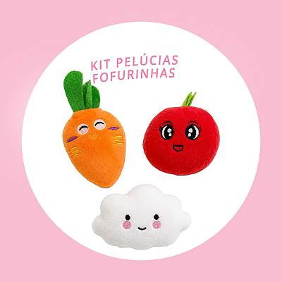 Brinquedo para Cachorros Kit Pelúcias Fofurinhas