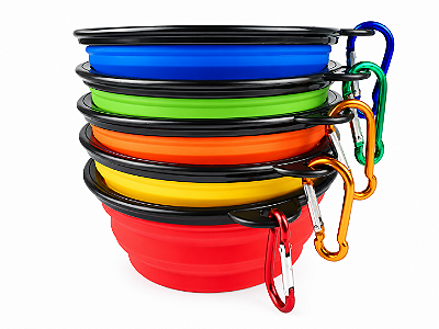 Tigela Retrátil de Silicone para Cães e Gatos