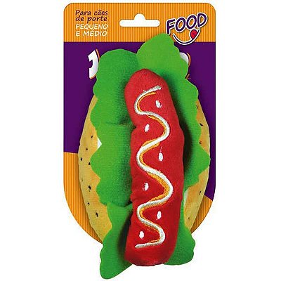 Brinquedo para Cachorros Pelúcia Food Hot Dog