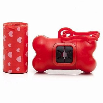 Kit Higiene para Coleiras Cata Caca Vermelho