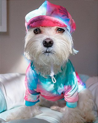 Boina Pet Tie Dye Azul