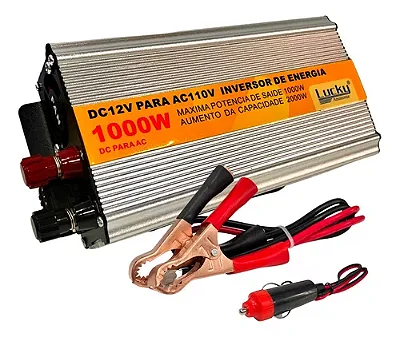 Inversor 12v Para 110v 1000 Watts Original Lucky Amazonia