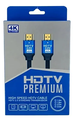 Cabo Hdmi 2.0 5,0 Metros 4k Blindado - Conectores 24k Gold