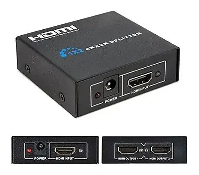 Splitter Hdmi 1x2 Full Hd 3d 4k Divisor Duplicador Sinal