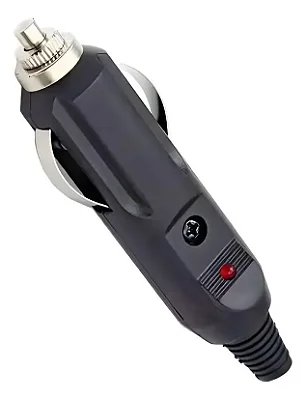 Plug 12v Macho Para Acendedor De Cigarro C/ Fusível 5a