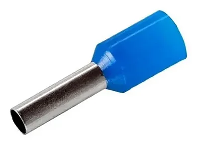 Kit Terminal Tubular Ilhos 2,5mm E2508 Azul Pre Isolado ( 100pç)