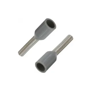 Kit Terminal Tubular Ilhos 4mm E4009 Cinza Pre Isolado (100pç)