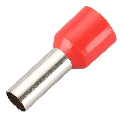 Kit Terminal Tubular Ilhos 10mm E1012 Vermelho Pre Isolado (100pç)