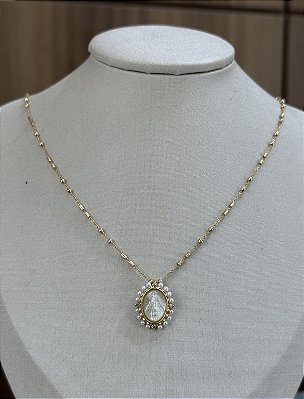 Colar Nossa Senhora Aparecida Madreperola