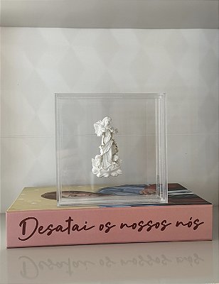 Medalha Nossa Senhora Desatadora dos Nós em Caixa de Acrílico