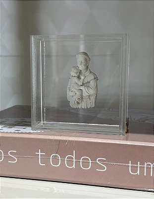 Medalha Santo Antônio em Caixa de Acrílico mini