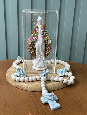 Nossa Senhora das Graças com cúpula de acrílico