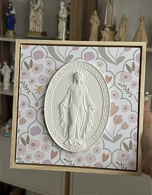 Quadro Medalha Milagrosa rosa