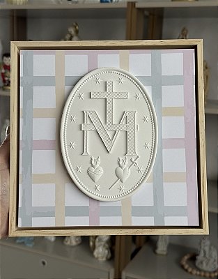 Quadro Verso Medalha Milagrosa rosa