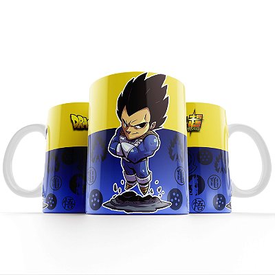 Caneca Xícara Dragon Ball Z Vegeta Personagens M15 325ml