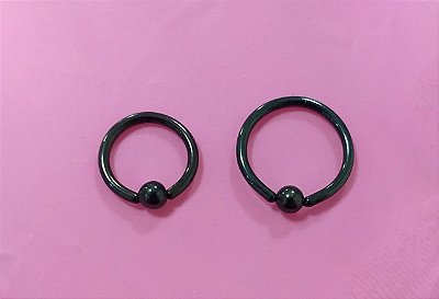 Piercing - Captive  anodizado black  1.2mm