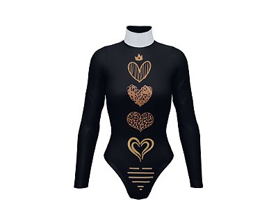 Body Manga Longa Country Cowgirl Coração