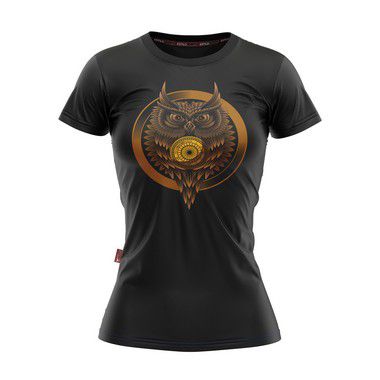 Baby Look Moda Country Cowgirl Coruja Dourada