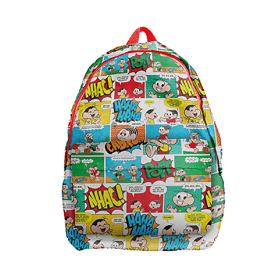 Mochila Grande Quadrinhos Colorido - Turma da Mônica
