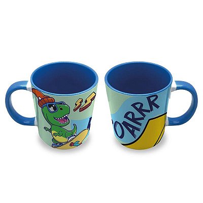 Caneca Porcelana 300ml  Dino Roar