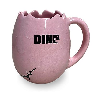 Caneca Ovo de Dinossauro Rosa