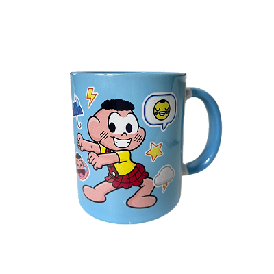 Caneca Porcelana 300ml Cascão Monimoji - Turma da Mônica