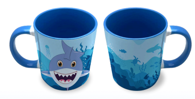 Caneca Porcelana Infantil Tubarão