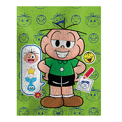 Manta Cebolinha Monimoji - Turma da Monica