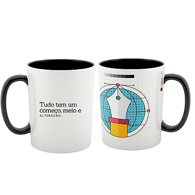 Caneca Xícara Personalizada Designer Com Nome Cor Branca