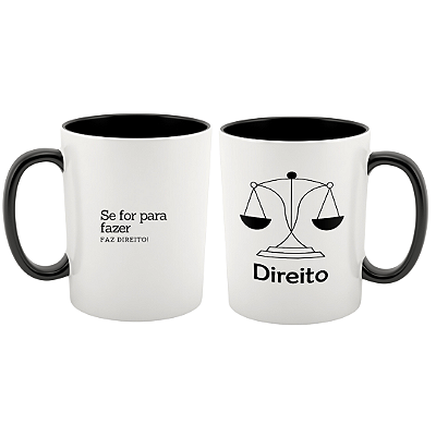 Caneca preta Personalizada para  Advogado Com Nome